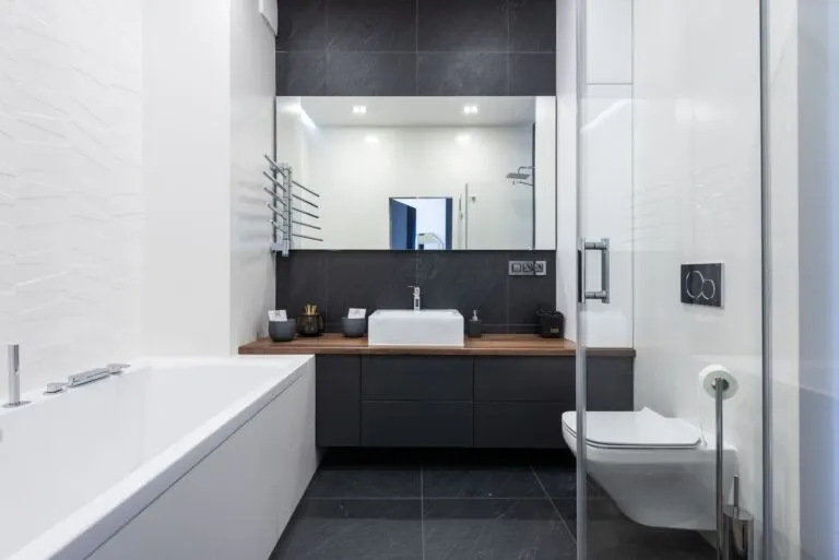 Modern bathroom remodel detail